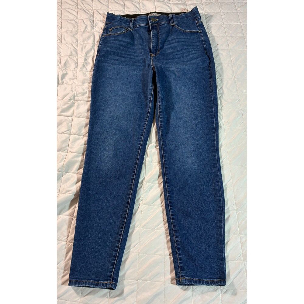 Knox Rose Secret Elastic Comfort Waist Tapered Blue Jeans • Size 10